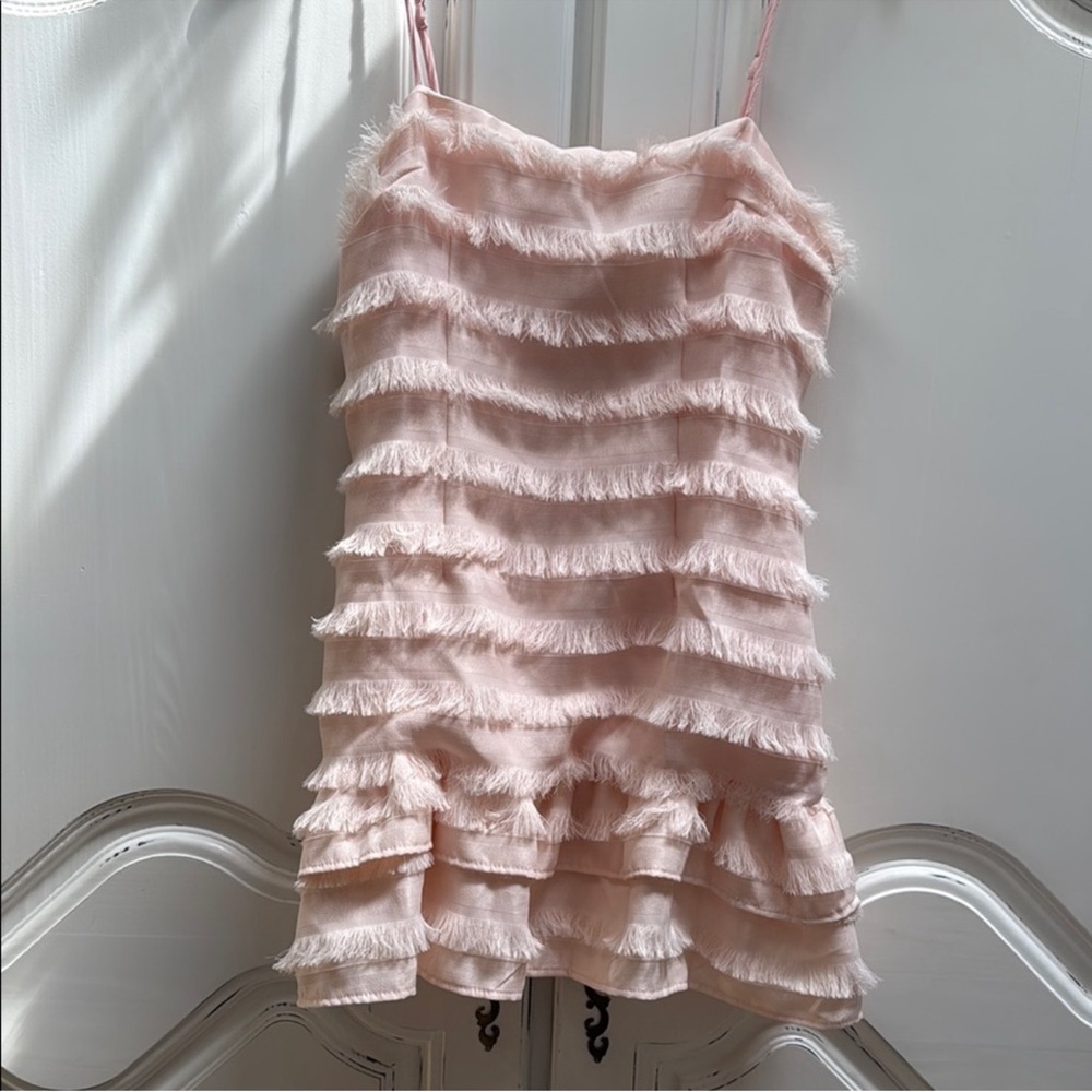 Princess Polly Pink Fringe Dress